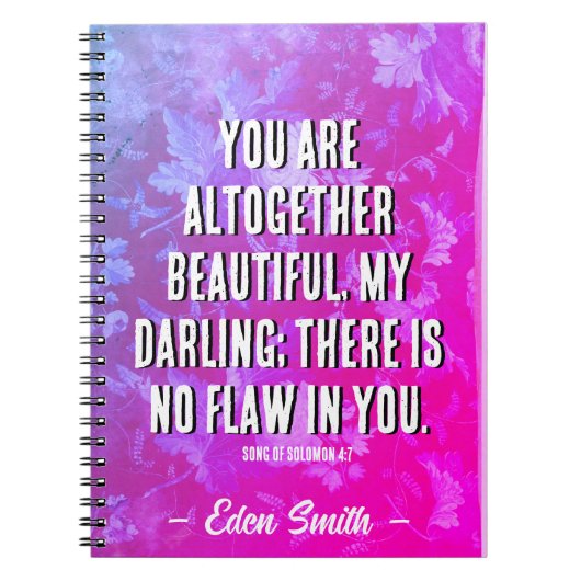 Sie sind schön - Custom Journal Bible Verse Notizblock (Vorderseite)