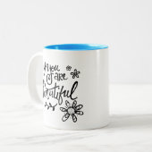 Sie sind schön, handschriftlich zweifarbige tasse (Vorderseite Links)