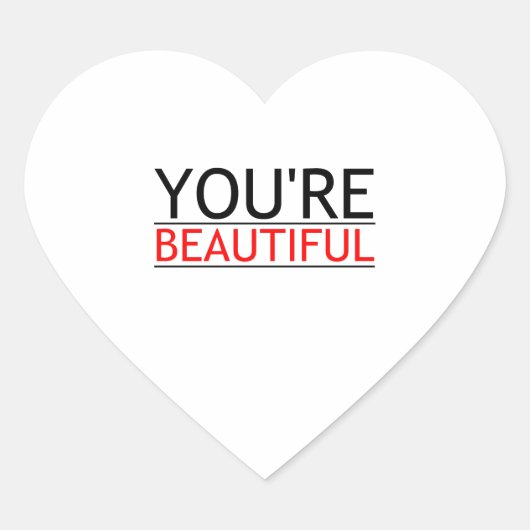 SIE SIND SCHÖN Herz-Aufkleber (Vorderseite)