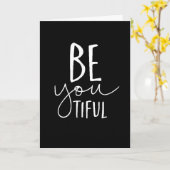 "SIE" SIND SCHÖN INNEN UND AUSSEN LIEBE KARTE (Gelbe Blume)