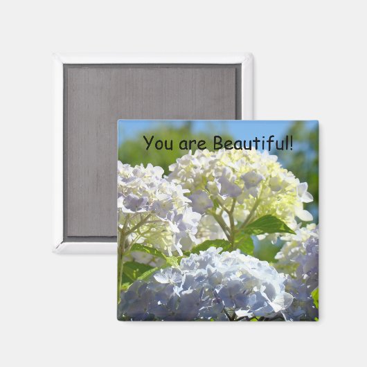 Sie sind schön! Magnet Sunlit Hydrangea Blume (Vorderseite/Rückseite)