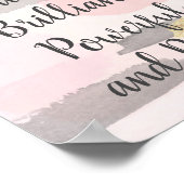 SIE SIND SCHÖN - Pink Gold Quote Poster (Ecke)