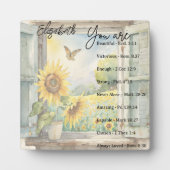 Sie sind: schön, Schriften personalisiert Fotoplatte (Vorderseite)