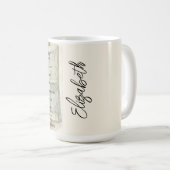 Sie sind: schön, Schriften personalisiert Kaffeetasse (VorderseiteRechts)