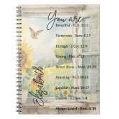 Sie sind: schön, Schriften personalisiert Notizblock (Vorderseite)