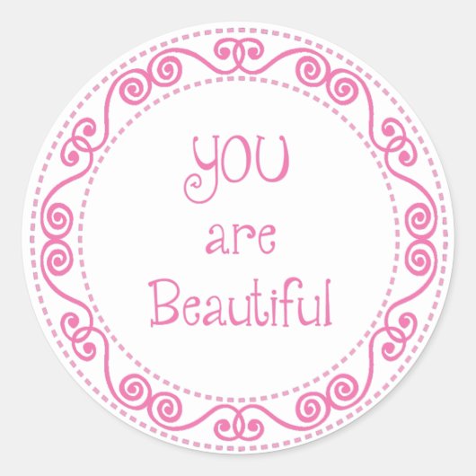 Sie sind schöne Sticker / Girl Sticker (Vorderseite)