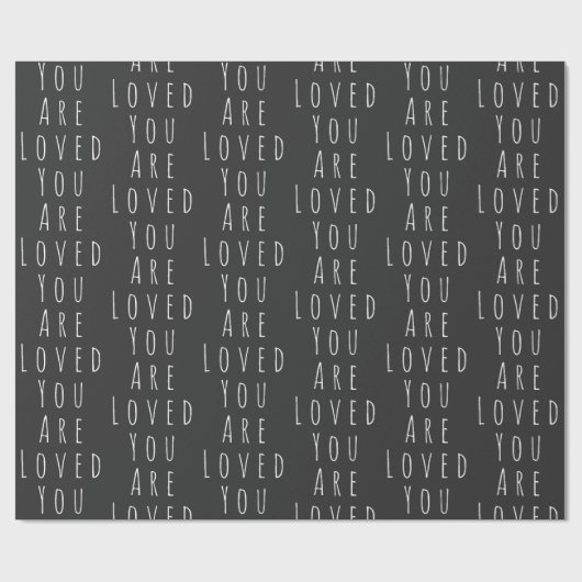 Sie sind Schwarz-weiß inspirierende Worte Geschenkpapier (Flach)