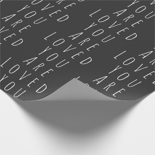 Sie sind Schwarz-weiß inspirierende Worte Geschenkpapier (Ecke)