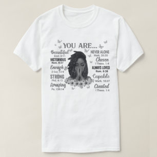 Sie sind schwarze Frau Christlich Melanin Sista T-Shirt