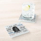 Sie sind schwarze Königin Melanin Frauen Gott sagt Glasuntersetzer (Schrägansicht)