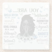 Sie sind schwarze Königin Melanin Frauen Gott sagt Glasuntersetzer (Rückseite)