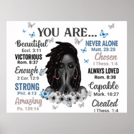 Sie sind schwarze Königin Melanin Frauen Gott sagt Poster