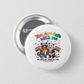 Sie sind sicher bei lGBT-Raccoon-Tieren Button (Vorne & Hinten)
