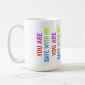 Sie sind sicher bei mir - klassische Affirmation-T Kaffeetasse (Links)