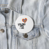 Sie sind sicher mit meinem LGBTQ-Regenbogenfokus Button (Beispiel)