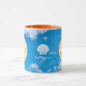 Sie sind so goldene Tasse mit orangefarbenem Griff (Zentrum)