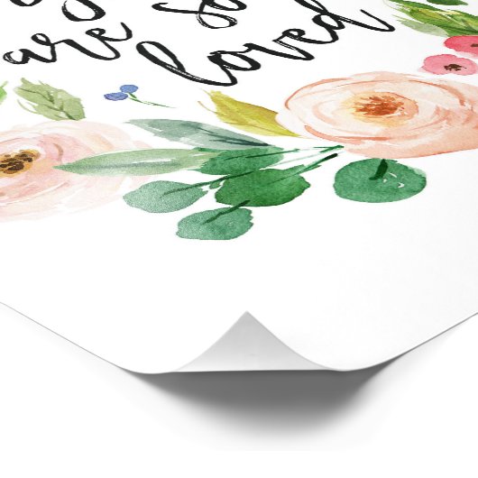 Sie sind so lieblich florales Wasserfarben Kinderz Fotodruck (Ecke)