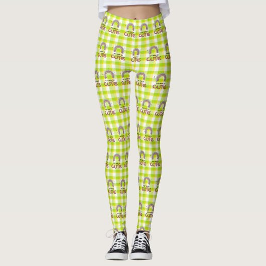 Sie sind so niedliche ZitronenKaros Leggings (Vorderseite)