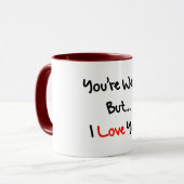 SIE sind SONDERBARE ABER i-LIEBE SIE Tasse (Vorderseite Links)