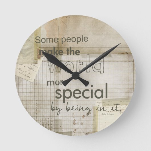 Sie sind Sondermeldung Runde Wanduhr (Vorderseite)