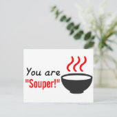 Sie sind souper / super Lehrer Wertschätzung Gesch Postkarte (Stehend Vorderseite)