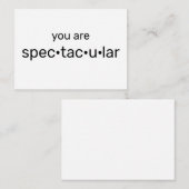 Sie sind spektakulär, cool Schwarz-weiß Mitteilungskarte (Vorne/Hinten)