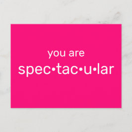 Sie sind spektakulär scharf rosa Fuchsie minimalis Postkarte