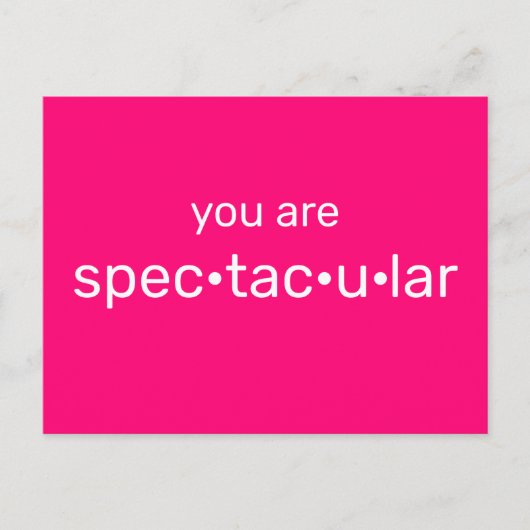 Sie sind spektakulär scharf rosa Fuchsie minimalis Postkarte (Vorderseite)