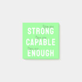 Sie sind stark, fähig, genug, positiv post-it klebezettel (Vorderseite)