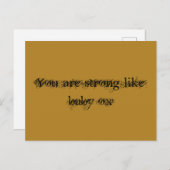 Sie sind stark wie Babyox, Orphan Black Zitat Postkarte (Vorne/Hinten)