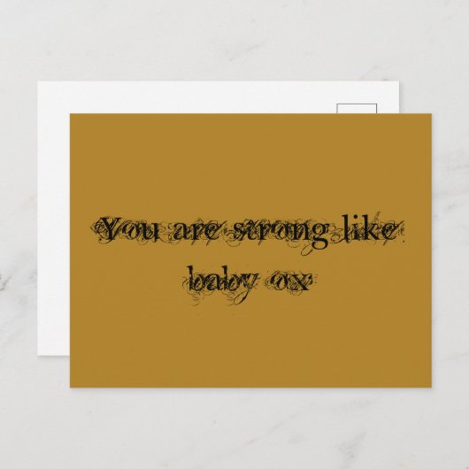 Sie sind stark wie Babyox, Orphan Black Zitat Postkarte (Vorne/Hinten)