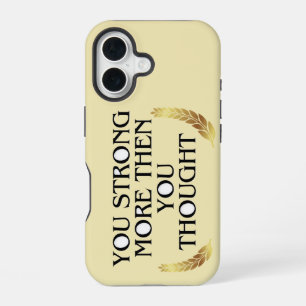 Sie sind stärker als Sie denken - elegantes Gold iPhone 16 Hülle