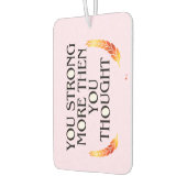 Sie sind stärker als Sie denken - elegantes Gold M Autolufterfrischer (Links)