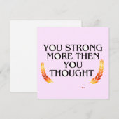 Sie sind stärker als Sie denken - elegantes Gold M Einladung (Vorne/Hinten)