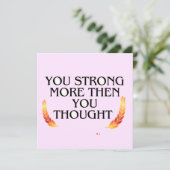 Sie sind stärker als Sie denken - elegantes Gold M Einladung (Stehend Vorderseite)