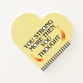 Sie sind stärker als Sie denken - elegantes Gold M Notizblock (Rückseite)