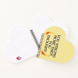 Sie sind stärker als Sie denken - elegantes Gold M Notizblock