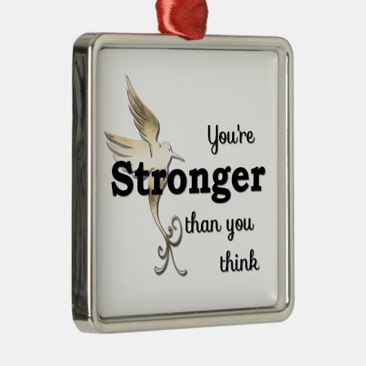 Sie sind stärker, als Sie denken Silbernes Ornament (Rechts)