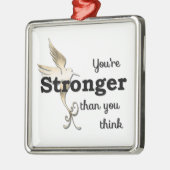 Sie sind stärker, als Sie denken Silbernes Ornament (Links)
