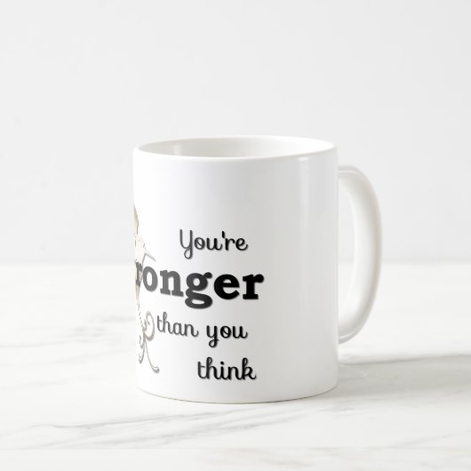 Sie sind stärker als Sie denken Tasse (VorderseiteRechts)