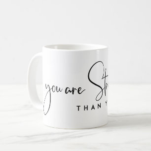 SIE SIND STÄRKER, ALS SIE FÜR MOTIVIEREND QUOTE  KAFFEETASSE