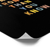 Sie sind stärker als Sie wissen - farbenfroh Poster (Ecke)