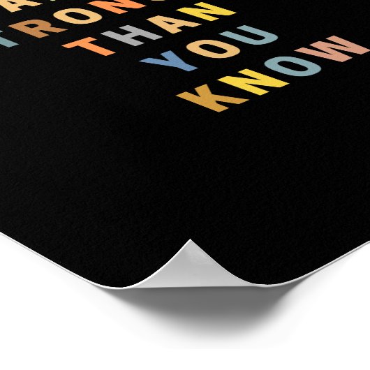 Sie sind stärker als Sie wissen - farbenfroh Poster (Ecke)