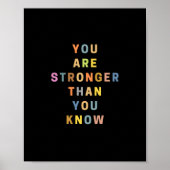 Sie sind stärker als Sie wissen - farbenfroh Poster (Vorne)