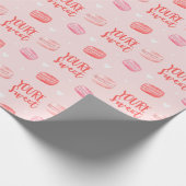 Sie sind süße Happy Valentine's Day Macaron Cookie Geschenkpapier (Ecke)