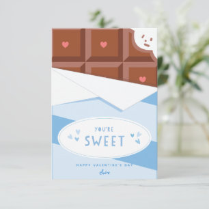 Sie sind süße Klasse Valentine's Day Card Blue Einladung