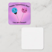 Sie sind süße Niedliche Lollipops Valentine Mitteilungskarte (Vorne/Hinten)