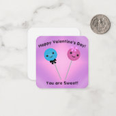 Sie sind süße Niedliche Lollipops Valentine Mitteilungskarte (Vorderseite/Rückseite Beispiel)