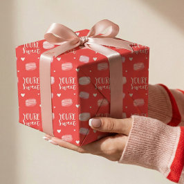 Sie sind süße Valentinstag Macaron Cookies Geschenkpapier