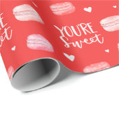 Sie sind süße Valentinstag Macaron Cookies Geschenkpapier (Rolleneckpunkt)